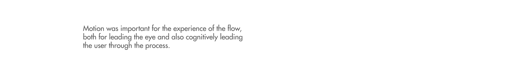 Info regarding motion design