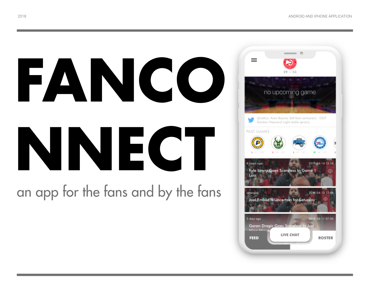 Header for FanConnect
