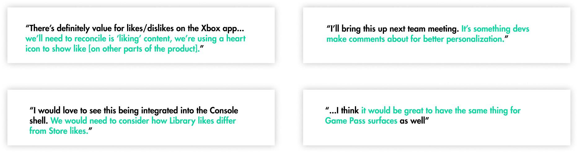 Quotes from various teams